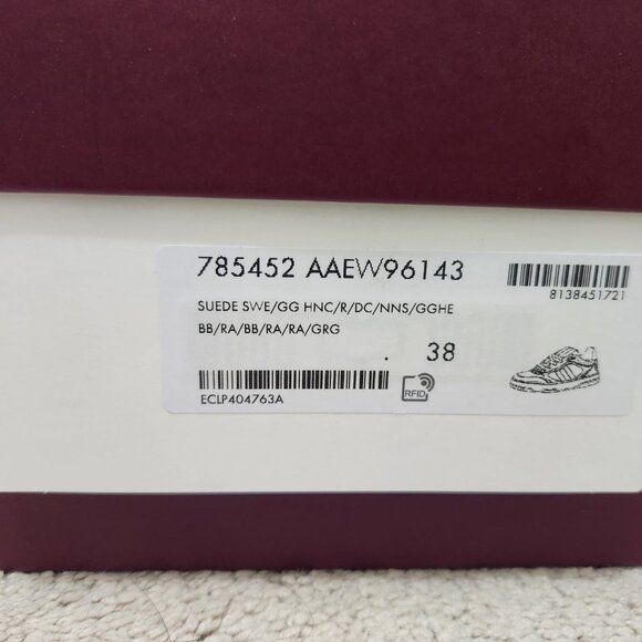 Women's Gucci Re-Web sneaker in Rosso Ancora red GG canvas size 38 - Picture 12 of 13